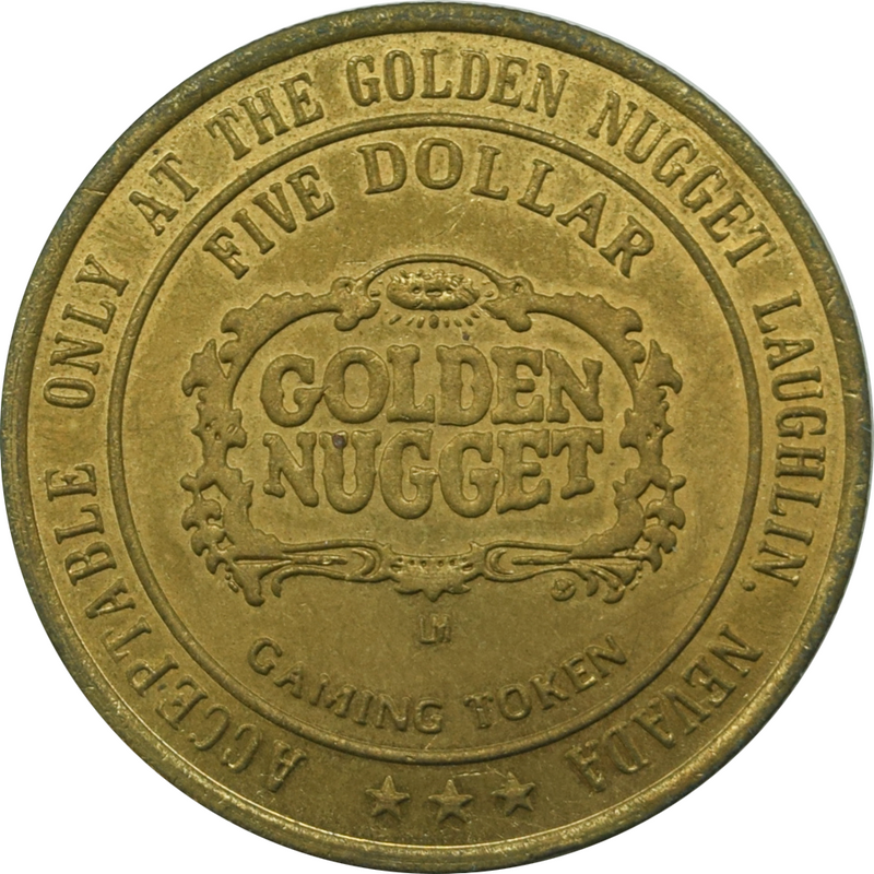Golden Nugget Casino Laughlin Nevada $5 Token 1988
