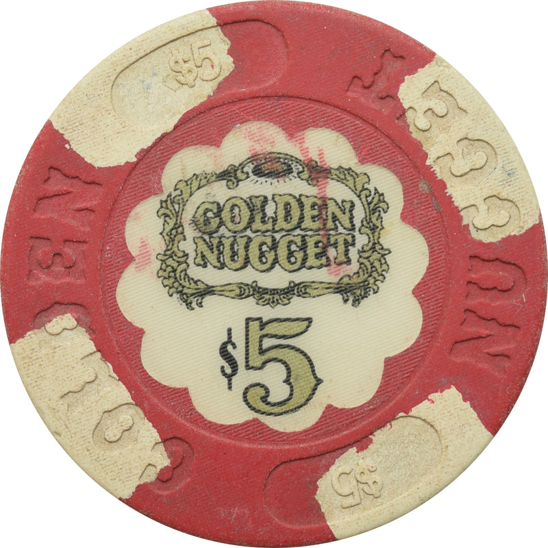 Golden Nugget Casino Atlantic City New Jersey $5 Chip
