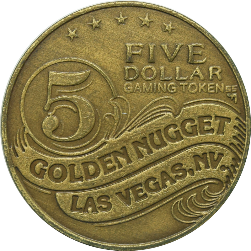 Golden Nugget Casino Las Vegas Nevada $5 Token 1987