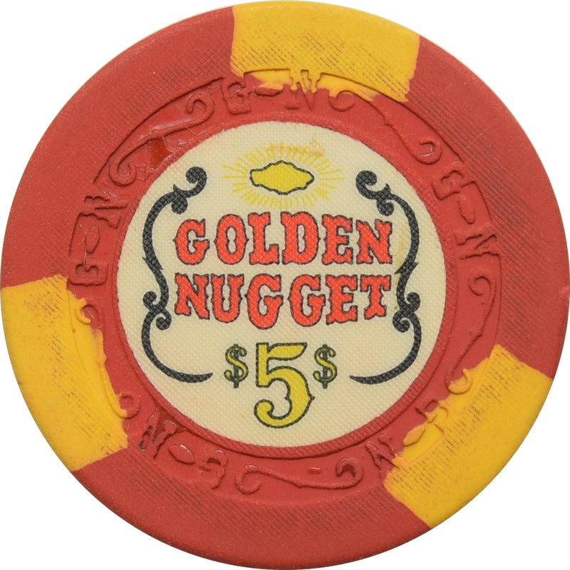 Golden Nugget Casino Las Vegas Nevada $5 Chip 1975