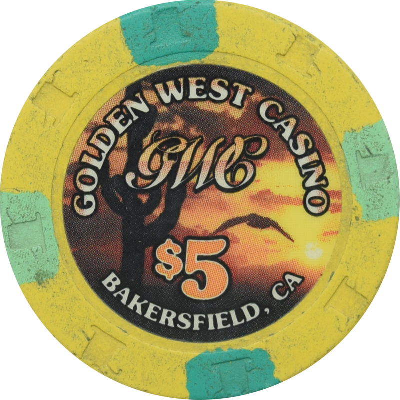 Golden West Casino Bakersfield California $5 Chip
