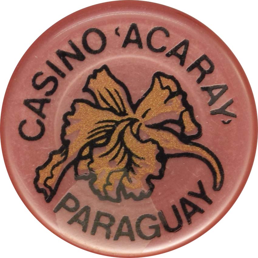 Casino Acaray Ciudad del Este Paraguay Roulette Flower Jeton Chip