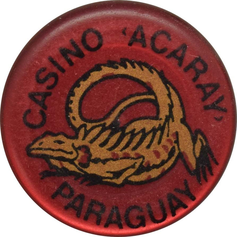 Casino Acaray Ciudad del Este Paraguay Roulette Iguana Dark Red Jeton Chip