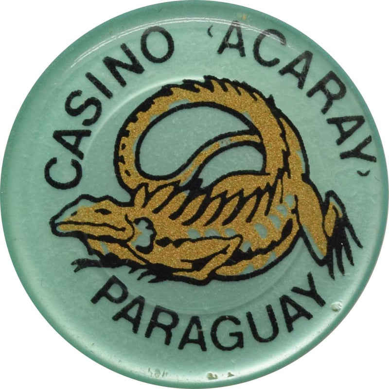 Casino Acaray Ciudad del Este Paraguay Roulette Iguana Teal Jeton Chip