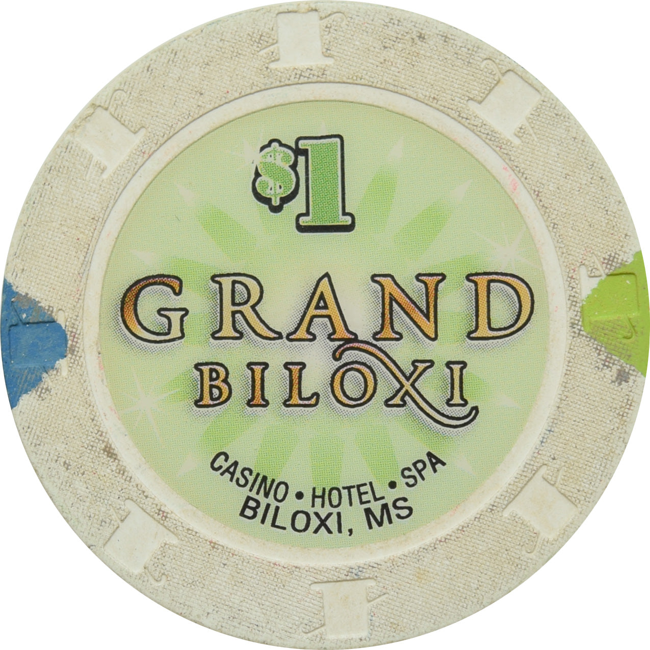 Grand Biloxi Casino Biloxi MS $1 Chip