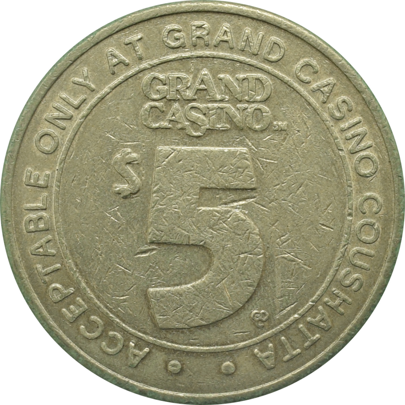 Grand Casino Coushatta Kinder Louisiana $5 Token 1994