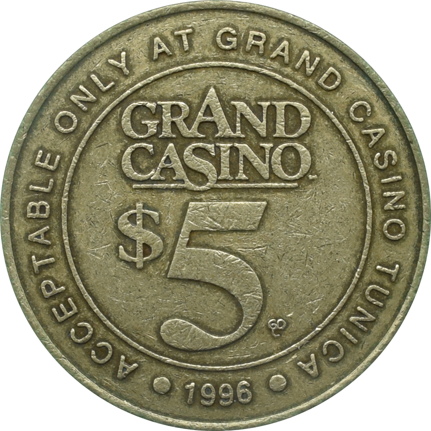 Grand Casino Tunica Mississippi $5 Token 1996