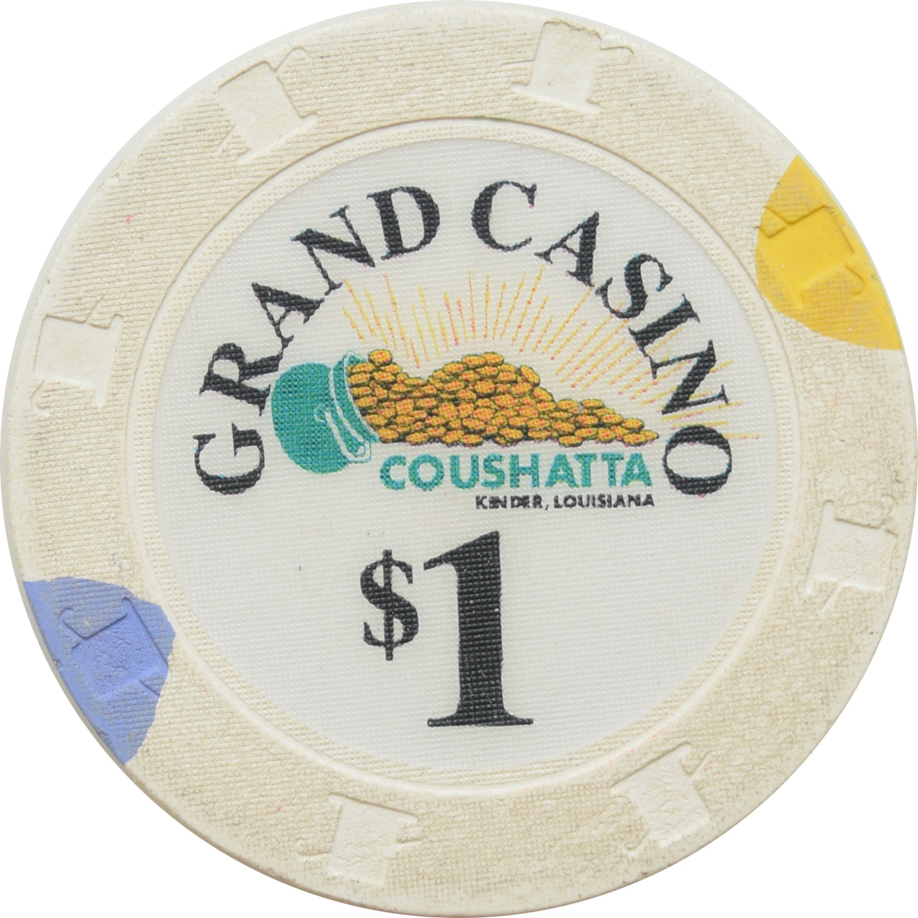 Grand Casino Coushatta Kinder LA $1 Chip