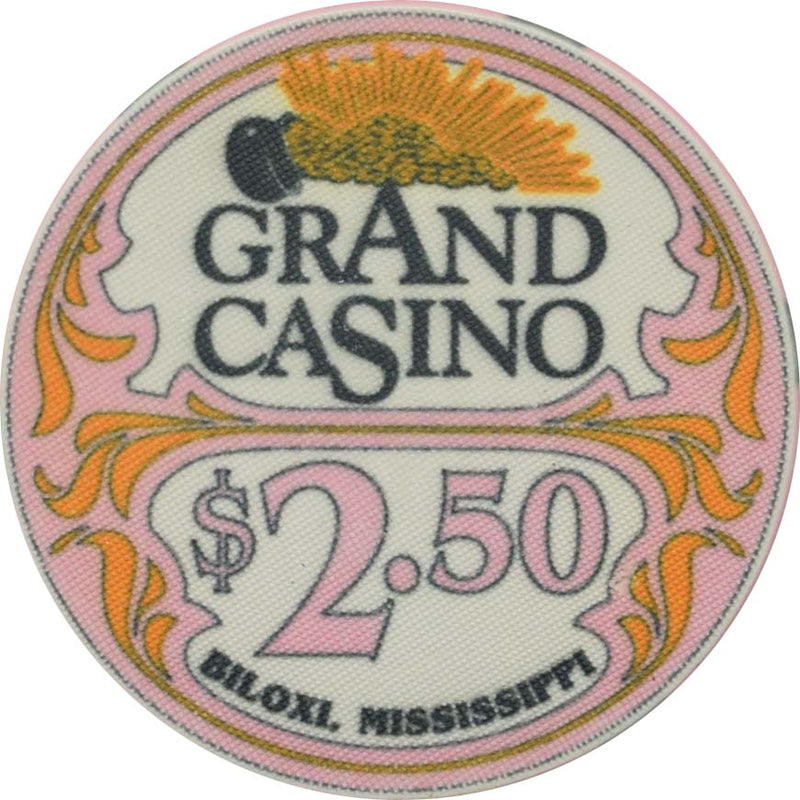 Grand Casino Biloxi Mississippi $2.50 Ceramic Chip