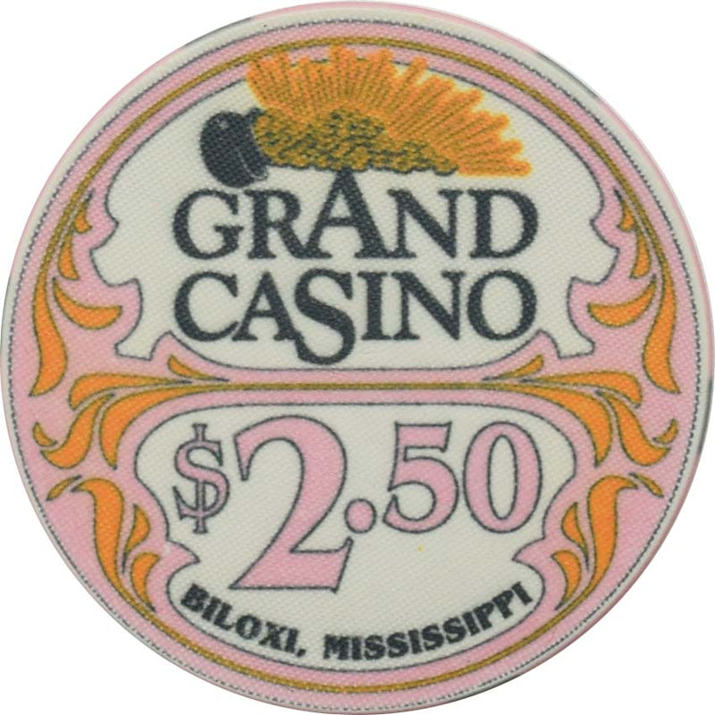 Grand Casino Biloxi Mississippi $2.50 Ceramic Chip