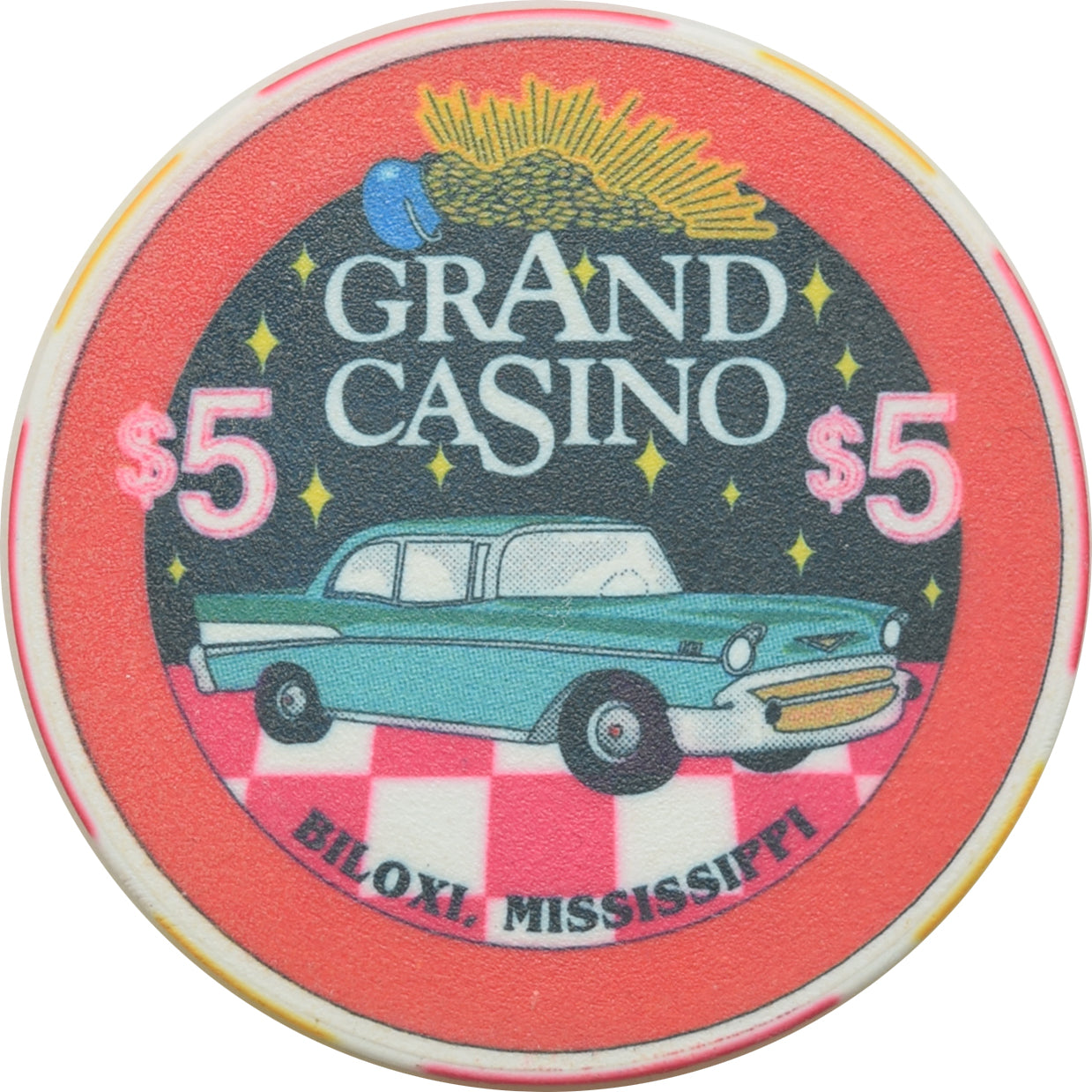 Grand Casino Biloxi Mississippi $5 Cruisin' The Coast Chip