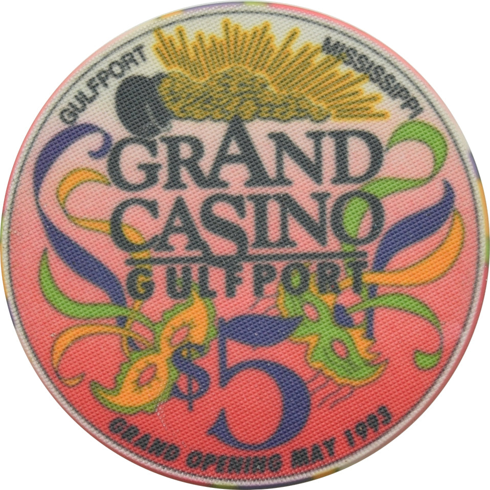 Grand Casino Gulfport Mississippi $5 Chip Ceramic