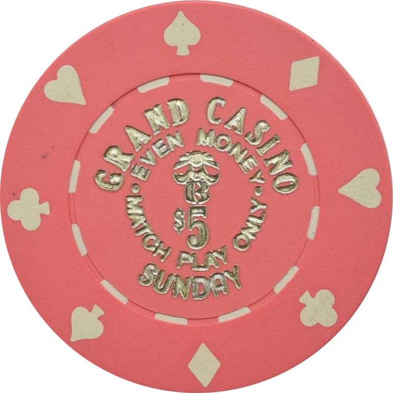 Grand Casino Mullet Bay St. Maarten $5 No Cash Value - Even Money Chip