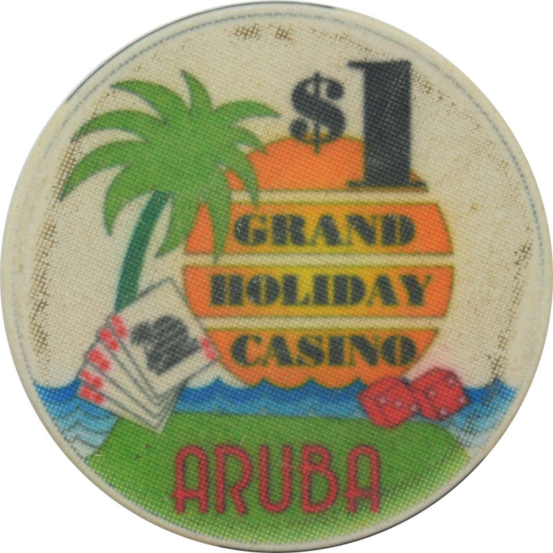 Grand Holiday Casino Palm Beach Aruba $1 Ceramic Chip