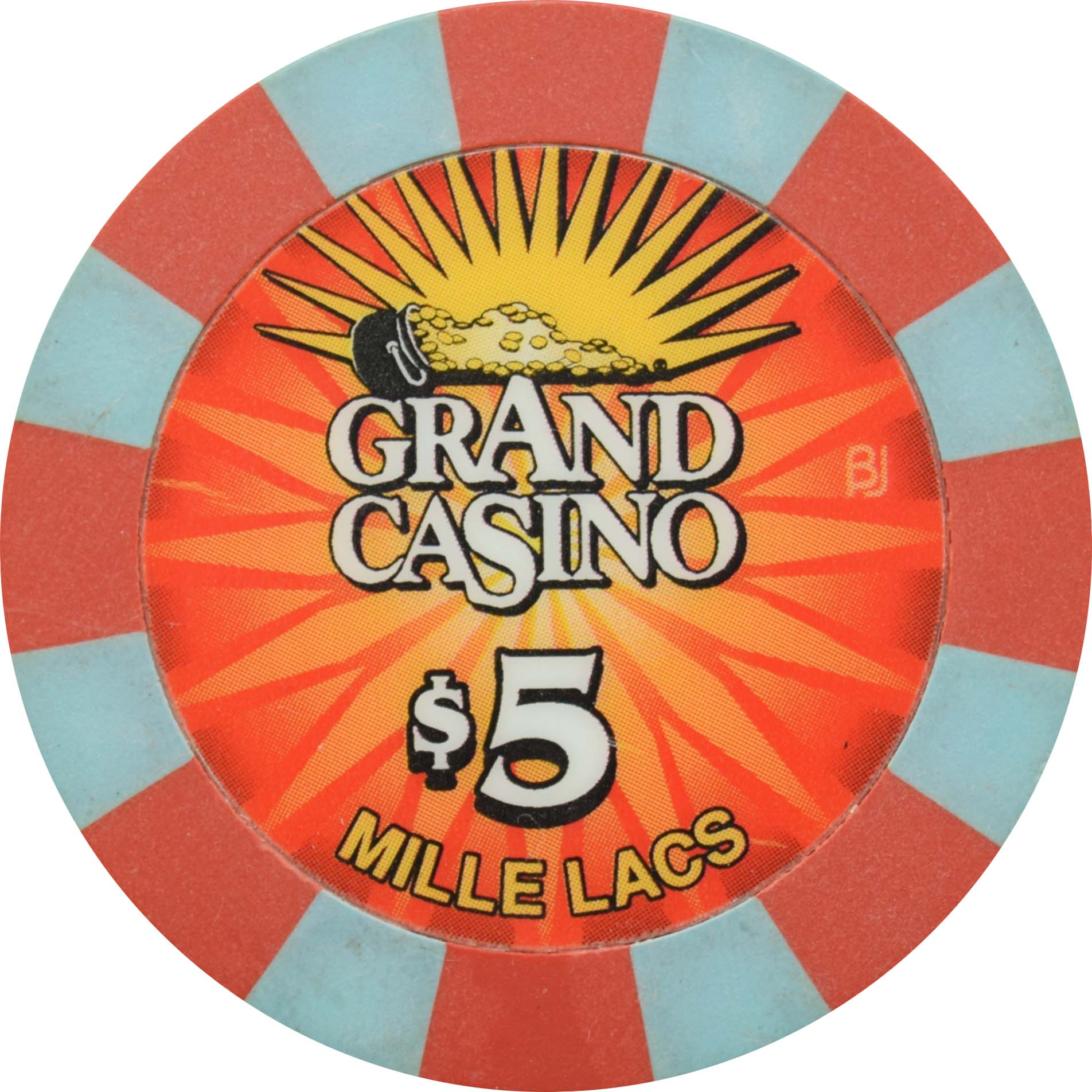 Grand Casino Mille Lacs Minnesota $5 Chip