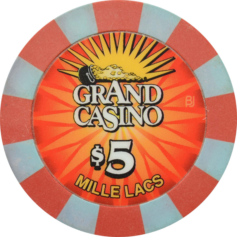 Grand Casino Mille Lacs Minnesota $5 Chip