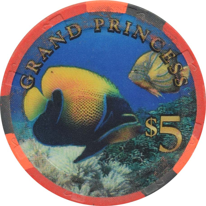 Grand Princess (Princess Cruises) Casino $5 Inaugural Season Chip 1998
