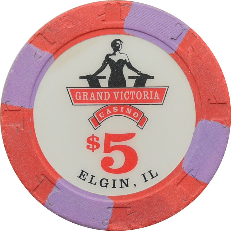 Grand Victoria Casino Elgin Illinois $5 Chip