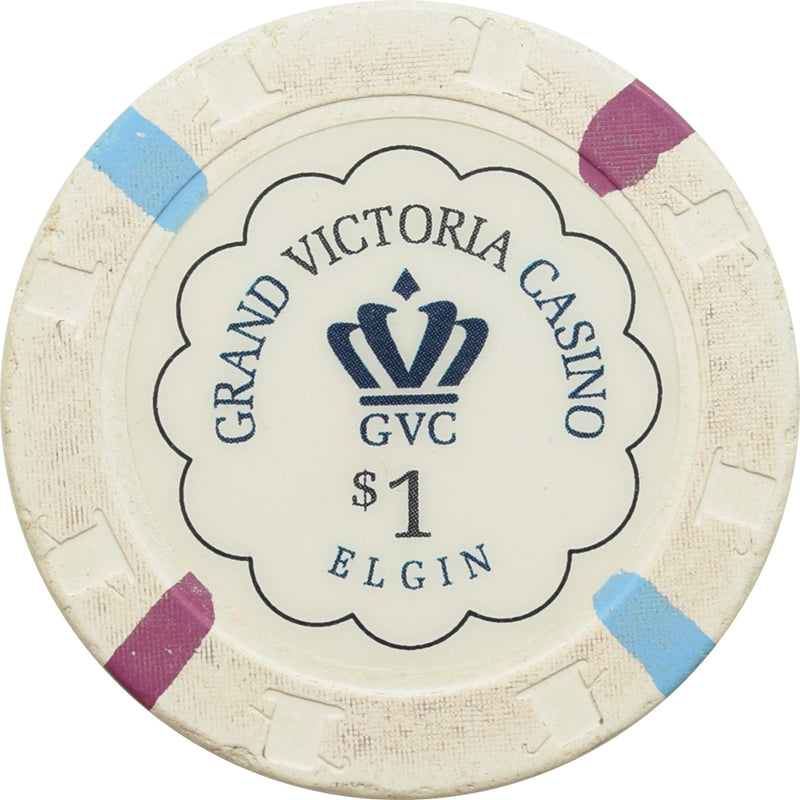 Grand Victoria Casino Elgin Illinois $1 Chip Larger Logo