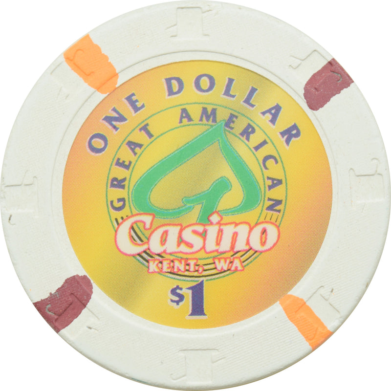 Great American Casino Everett Washington $1 Chip