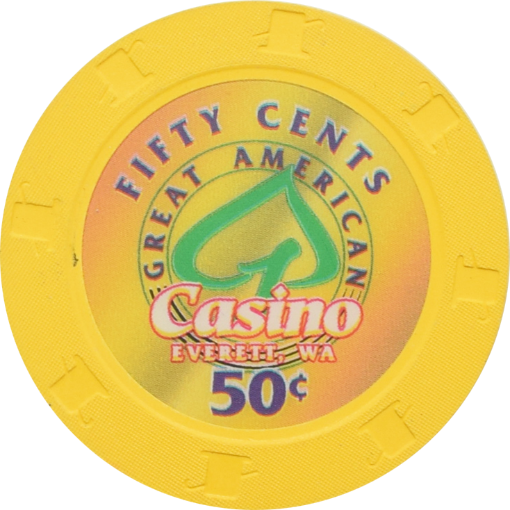 Great American Casino Everett Washington 50 Cent Chip