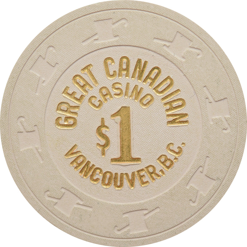 Great Canadian Casino Vancouver B.C. Canada $1 Chip