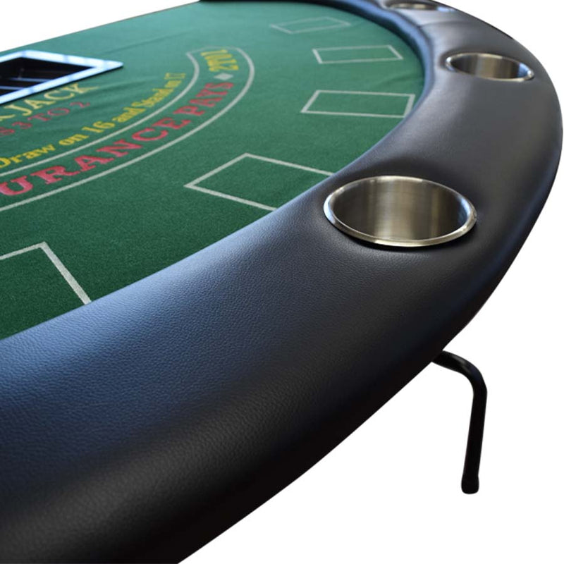 71'' Casino Style Blackjack Folding Legs Table With Dealer Tray (rental)