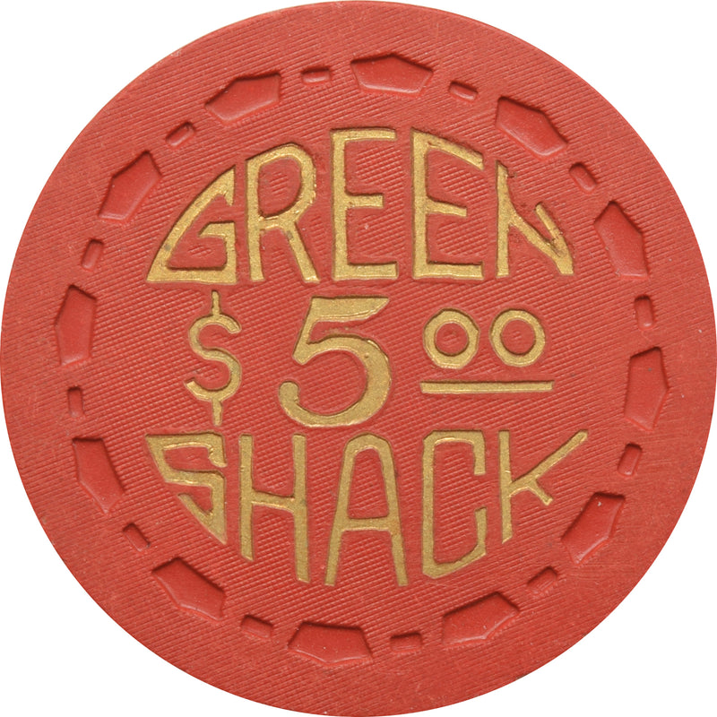 Green Shack Casino Las Vegas Nevada $5 Chip 1951