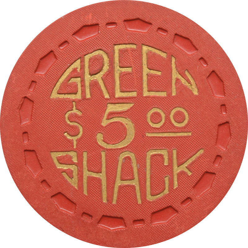 Green Shack Casino Las Vegas Nevada $5 Chip 1951