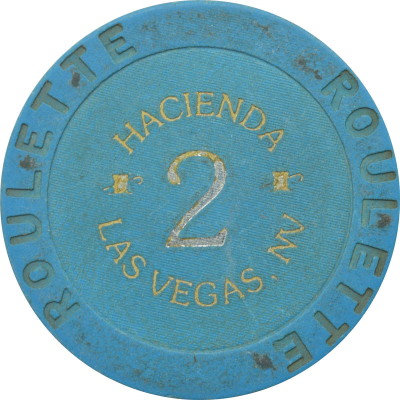 Hacienda Casino Las Vegas Nevada Blue Roulette 1 Chip 1990s