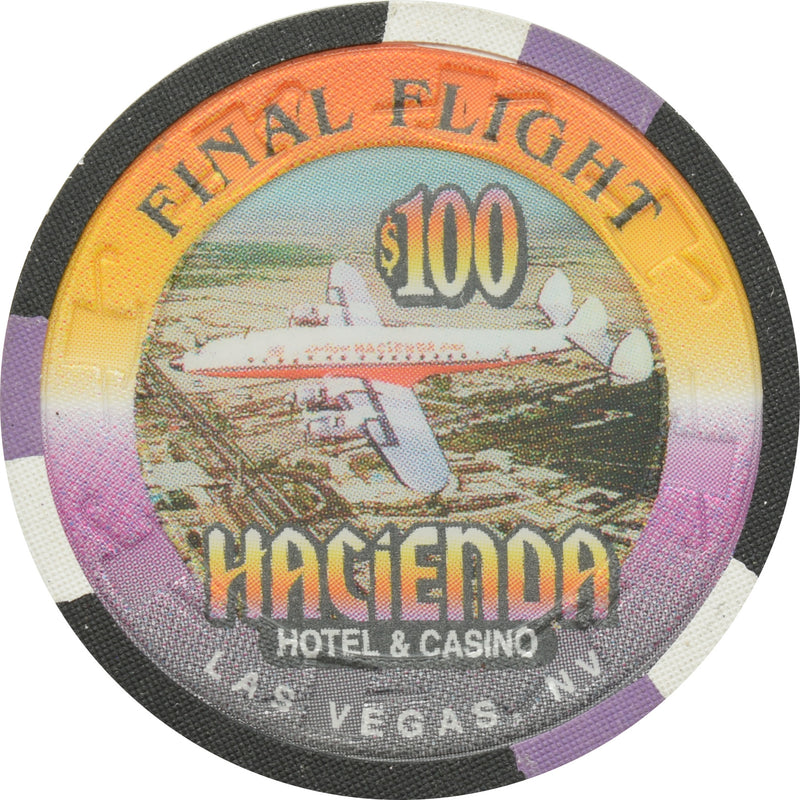 Hacienda Casino Las Vegas Nevada $100 Final Sunset, Final Flight Chip 1996