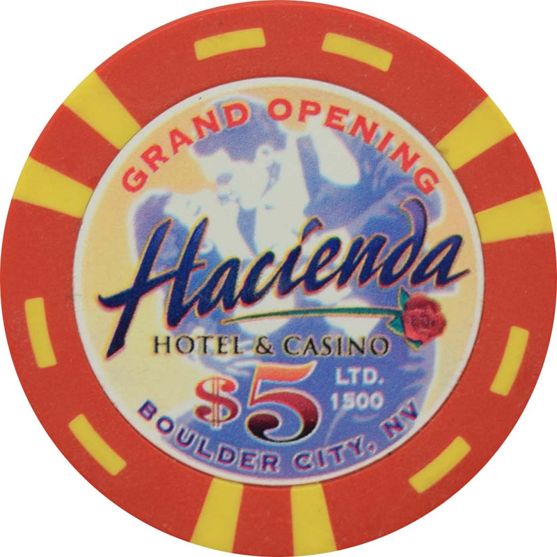 Hacienda Hotel & Casino Boulder City Nevada $5 Grand Opening Chip 1999