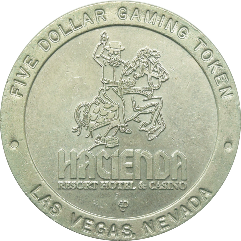 Hacienda Casino Las Vegas Nevada $5 Token 1995