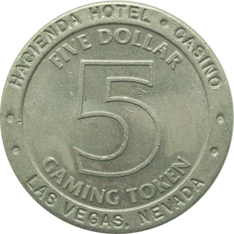 Hacienda Casino Las Vegas Nevada $5 Token 1995