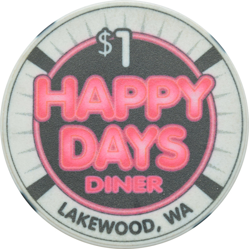 Happy Days Casino Lakewood Washington $1 Chip