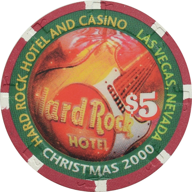 Hard Rock Casino Las Vegas Nevada $5 Christmas Chip 2000