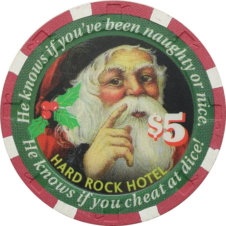 Hard Rock Casino Las Vegas Nevada $5 Christmas Chip 2000