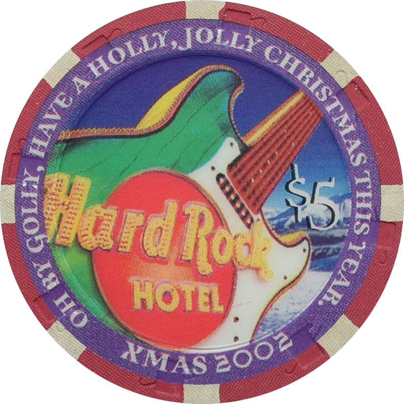 Hard Rock Casino Las Vegas Nevada $5 Christmas Chip 2002