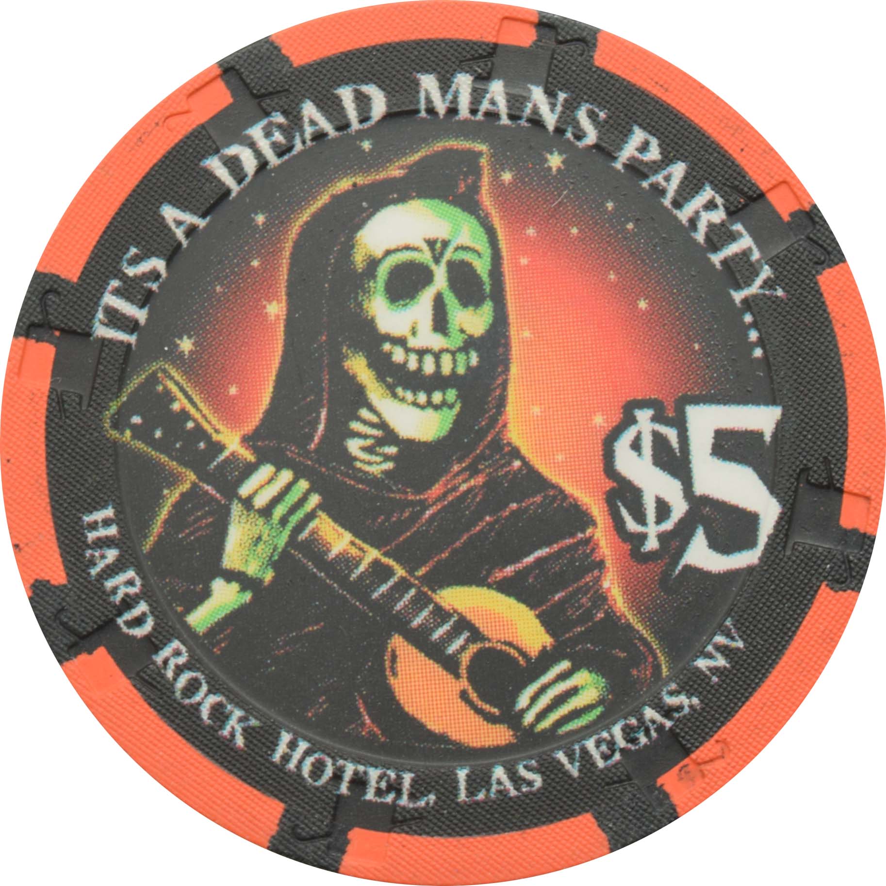 Hard Rock Hotel & Casino Las Vegas Nevada $5 Halloween Chip 1998