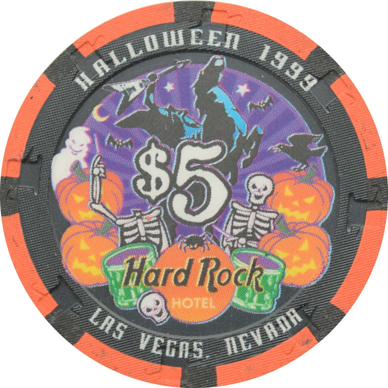 Hard Rock Hotel & Casino Las Vegas Nevada $5 Halloween Chip 1999