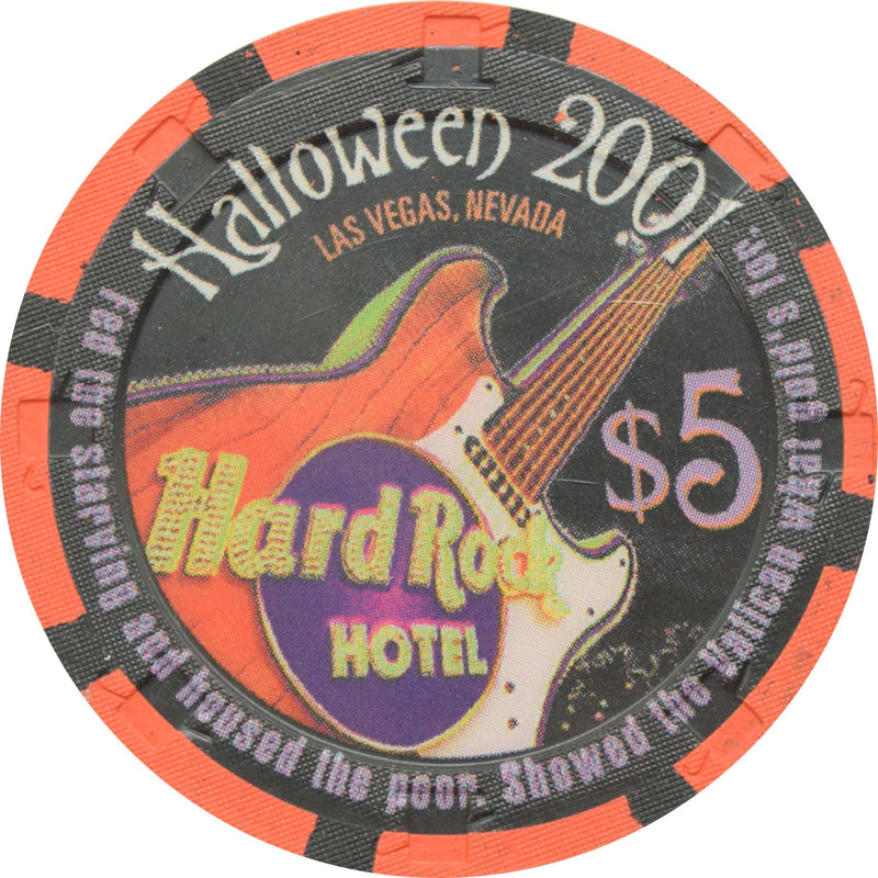 Hard Rock Hotel & Casino Las Vegas Nevada $5 Halloween Chip 2001