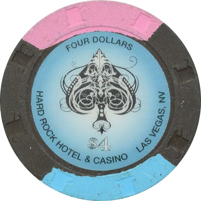 Hard Rock Casino Las Vegas Nevada $4 Poker Lounge Chip 2008