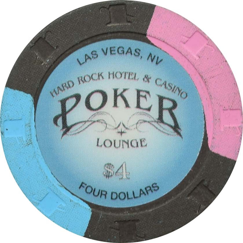 Hard Rock Casino Las Vegas Nevada $4 Poker Lounge Chip 2008