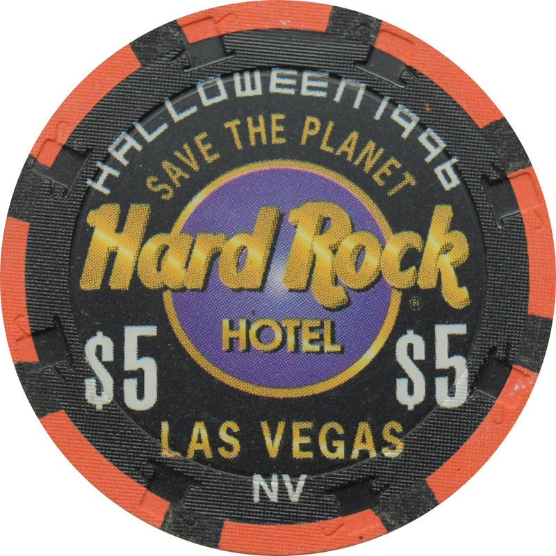 Hard Rock Casino Las Vegas Nevada $5 Halloween Chip 1996