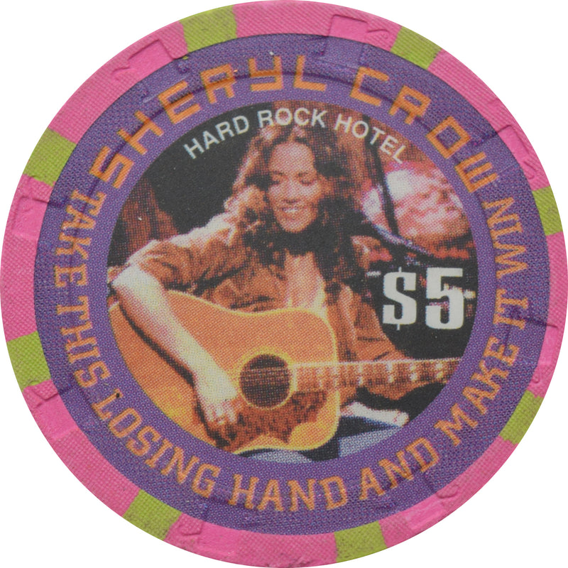 Hard Rock Casino Las Vegas Nevada $5 Chip Sheryl Crow 1996