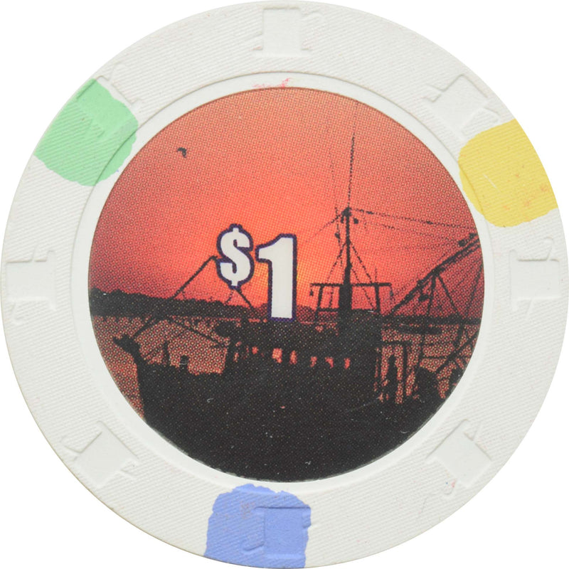 Harrah's Gulf Coast Casino Biloxi Mississippi $1 Chip