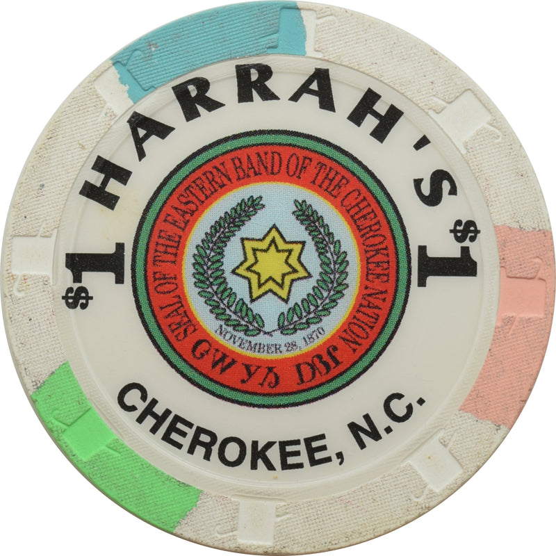 Harrah's Casino Cherokee North Carolina $1 Chip