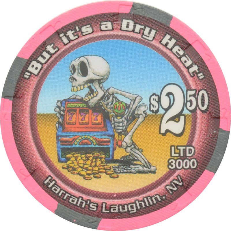 Harrah's Casino Laughlin Nevada $2.50 But It's A Dry Heat Chip 1998