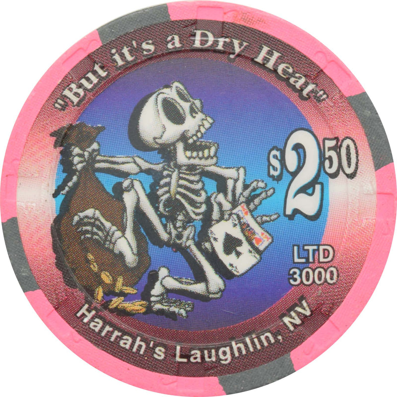Harrah's Casino Laughlin Nevada $2.50 But It's A Dry Heat Chip 1999