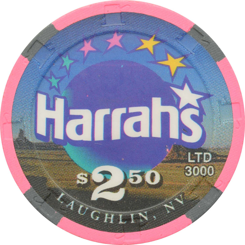 Harrah's Casino Laughlin Nevada $2.50 But It's A Dry Heat Chip 1999